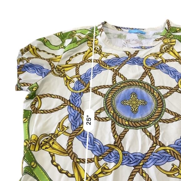 J.Mclaughlin Catalina Cloth Top Ropes Chains Medallions Cruise Wear Size medium - Picture 7 of 9